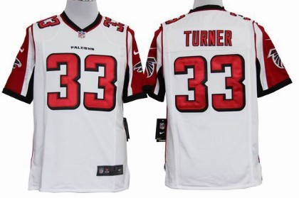 NFL White Atlanta Falcons 33 Running Back Michael Turner Game Jersey